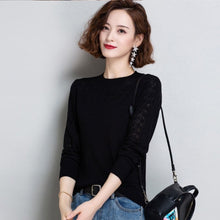 Load image into Gallery viewer, Hollow Thin Knitted Top Long-sleeved