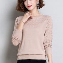 Load image into Gallery viewer, Hollow Thin Knitted Top Long-sleeved