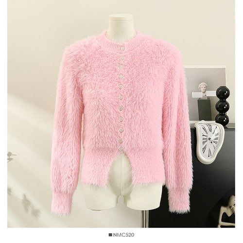 Sweater O Neck Elegant Cardigan