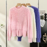 Sweater O Neck Elegant Cardigan