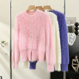 Sweater O Neck Elegant Cardigan