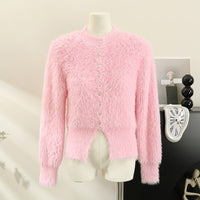 Sweater O Neck Elegant Cardigan