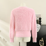 Sweater O Neck Elegant Cardigan