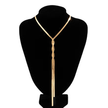 Load image into Gallery viewer, Adjustable Long Gold Necklace