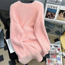 Load image into Gallery viewer, Korean Fashion Sweet Soft Imitation Mink Sweater Women Winter Thick