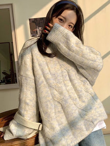 Twist Sweater Long Sleeve Thick Warm