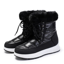 Load image into Gallery viewer, Lace Up Waterproof Snow Boots Anti Slip Platform