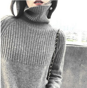 High Collar Autumn/Winter Women's Pullovers