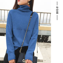 Load image into Gallery viewer, High Collar Autumn/Winter Women&#39;s Pullovers