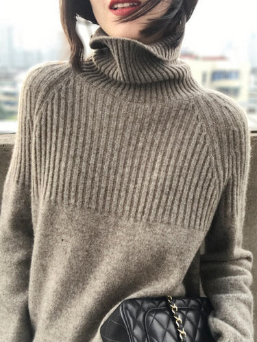 High Collar Autumn/Winter Women's Pullovers