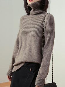 High Collar Autumn/Winter Women's Pullovers