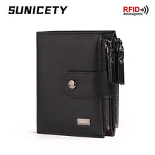 Load image into Gallery viewer, Leather Wallet Coin Purse Small Card Holder