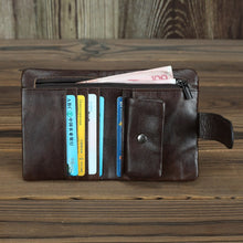 Load image into Gallery viewer, Small Wallet Genuine Cowhide Leather