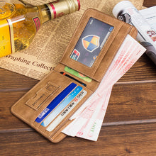 Load image into Gallery viewer, Men's Wallet Leather Billfold Slim Hipster Cowhide