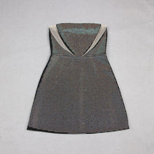 Load image into Gallery viewer, Bandage Wrap Dress Nude Mesh Strapless