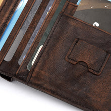 Load image into Gallery viewer, Leather retro men's wallet
