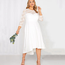 Load image into Gallery viewer, Plus Size White Elegant Dress