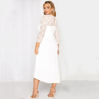 Plus Size White Elegant Dress