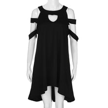 Load image into Gallery viewer, Plus Size Clothing Womens Black Dresses Solid Plus Size O-neck