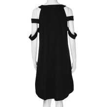 Load image into Gallery viewer, Plus Size Clothing Womens Black Dresses Solid Plus Size O-neck