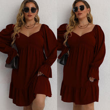 Load image into Gallery viewer, Casual V Neckline Long Sleeve Solid Slim Midi
