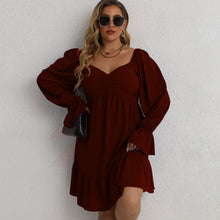 Load image into Gallery viewer, Casual V Neckline Long Sleeve Solid Slim Midi