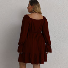 Load image into Gallery viewer, Casual V Neckline Long Sleeve Solid Slim Midi