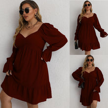 Load image into Gallery viewer, Casual V Neckline Long Sleeve Solid Slim Midi