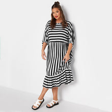 Load image into Gallery viewer, Elegant Striped Smock Dress
