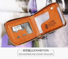 Load image into Gallery viewer, Retro Wallet Dollar Print PU Zipper Short Coin Purse