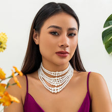 Load image into Gallery viewer, Elegant Imitation Pearl Beads Necklace