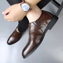 Load image into Gallery viewer, Elegant Men Business Dress Black Shoes Loafers Street Genuine Leather