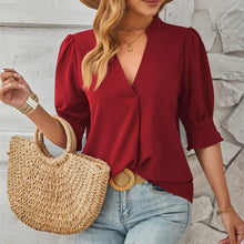 Load image into Gallery viewer, Elegant Short Sleeve Shirt