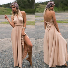 Load image into Gallery viewer, Elegant Long Deep V Halter Dress