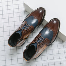 Load image into Gallery viewer, Leather Ankle Boots Luxury British Style