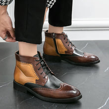 Load image into Gallery viewer, Leather Ankle Boots Luxury British Style