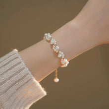 Load image into Gallery viewer, Elegant Pearl Half Bangle Bracelet