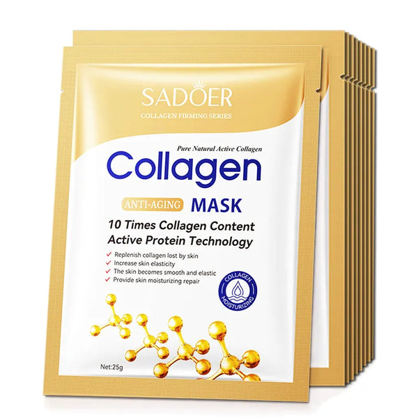 10pcs Collagen Anti Wrinkle Face Mask Moisturizing Anti-aging Repair