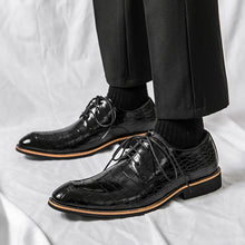 Load image into Gallery viewer, Loafers Men's Lace-up Patent Leather