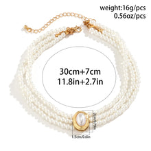 Load image into Gallery viewer, Multilayer Vintage Pearl Choker