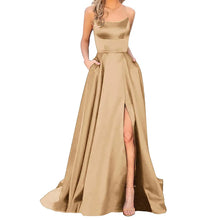 Load image into Gallery viewer, Elegant Halter Backless Long Dress Satin