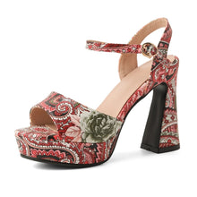 Load image into Gallery viewer, High Heels Summer Shoes Fashion Flower