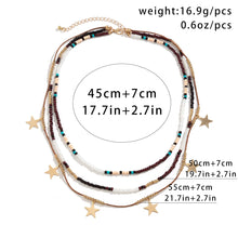 Load image into Gallery viewer, Multilayer Boho Seed Beads Butterfly Leaf Sequins Tassel Necklace