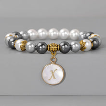 Load image into Gallery viewer, Fashion Shell Beads Bracelet Women A-Z Initial Letter Bracelet