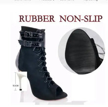 Load image into Gallery viewer, High Heels Silver Lace-up