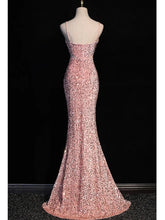 Load image into Gallery viewer, New Sequin Evening Dress Halter Neck Mermaid