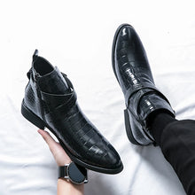 Load image into Gallery viewer, Classic Retro Pointed Ankle Boot Leather