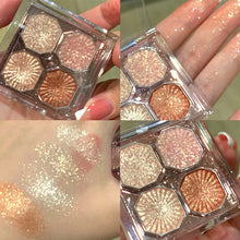 Load image into Gallery viewer, 4 Colors Pumpkin Eyeshadow Palette Professional Highlight Shimmer