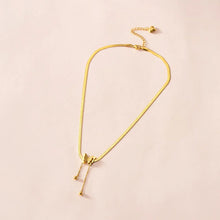 Load image into Gallery viewer, Frosted Butterfly Pendant Fashion Snake Bone Chain