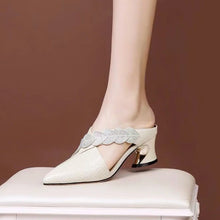 Load image into Gallery viewer, Fashionable Pointed Toe Slip-on Chunky High Heels
